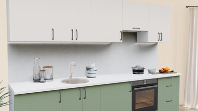 Кухня на заказ Пастель зефир - Эмаль лесная